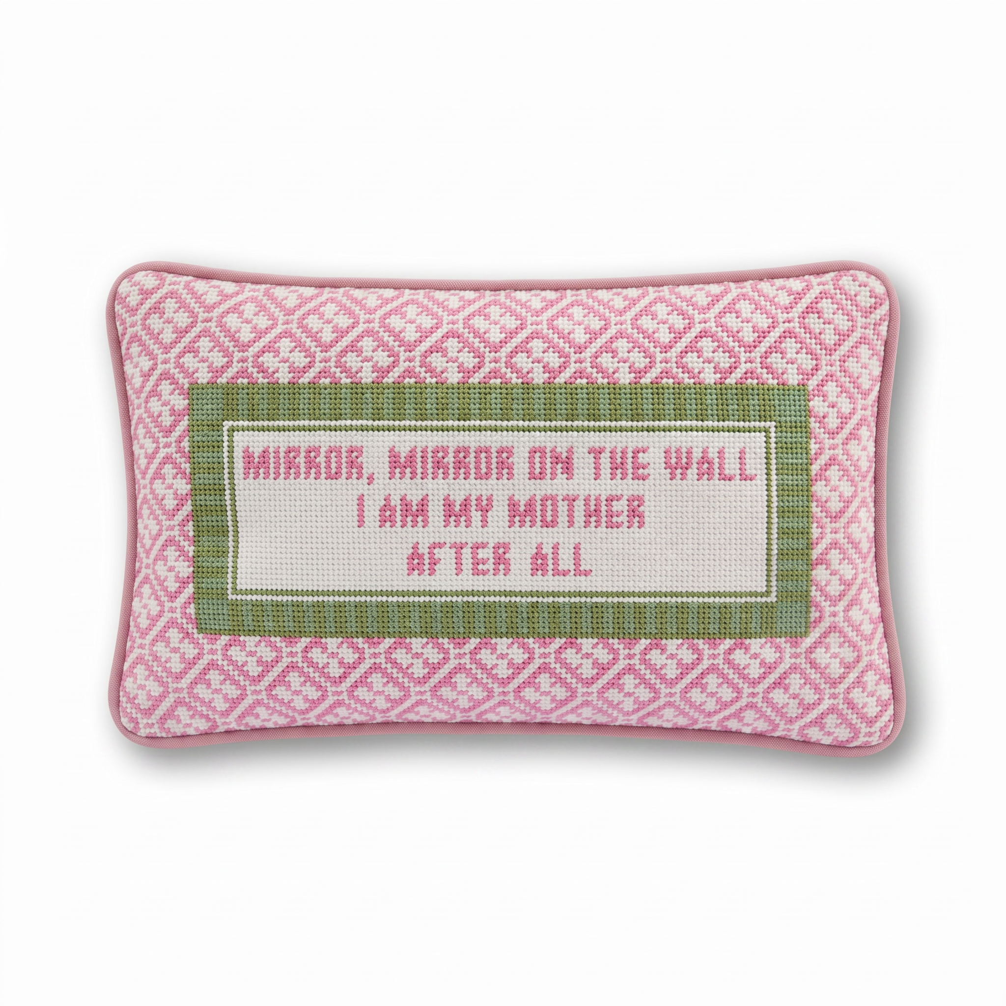 Mirror Mirror Needlepoint Pillow