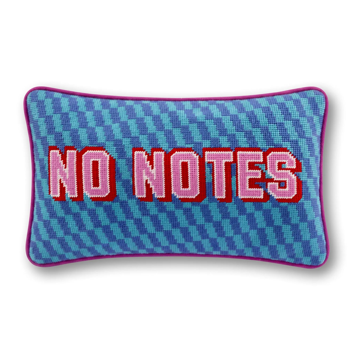 No Notes Needlepoint Pillow