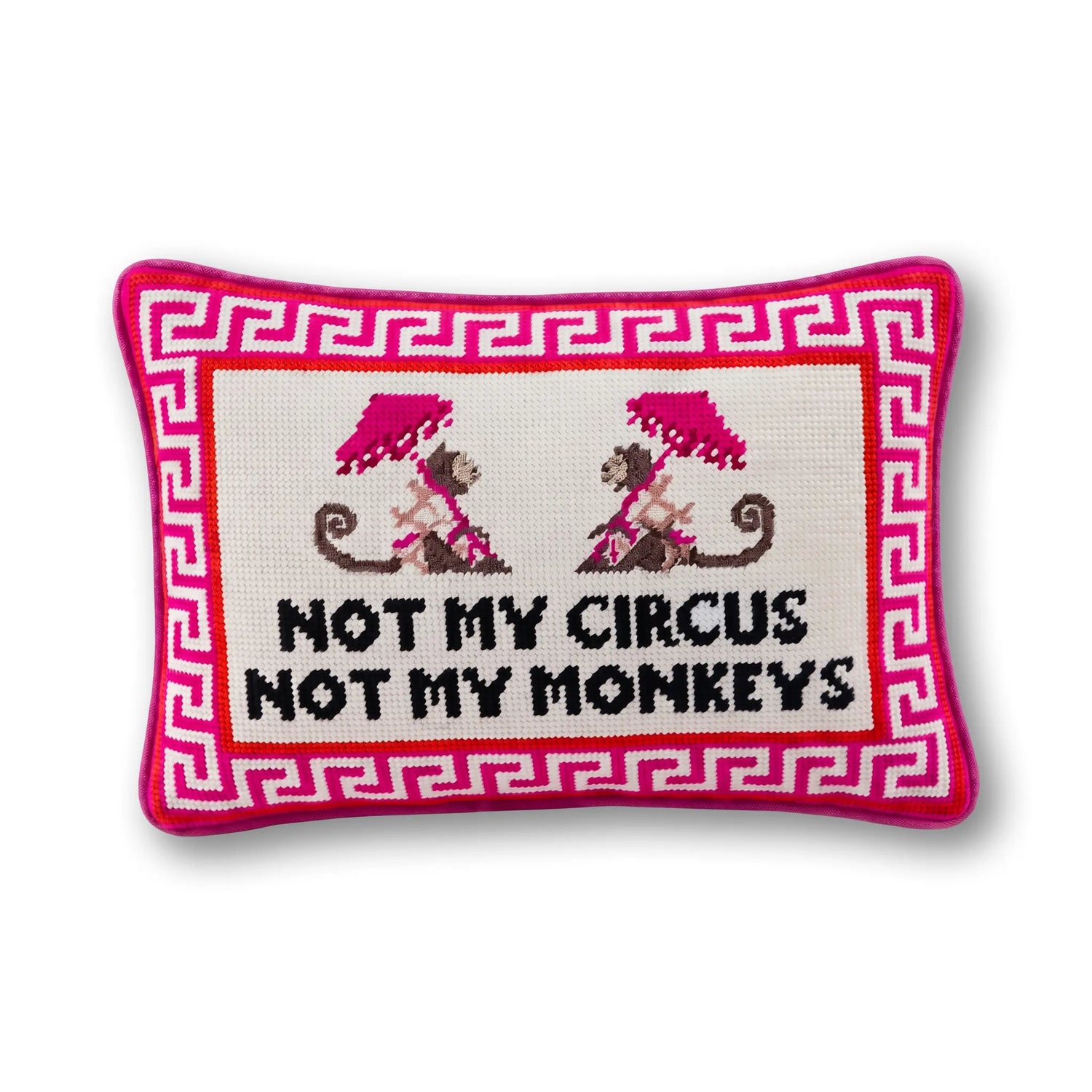 Not My Circus Needlepoint Pillow