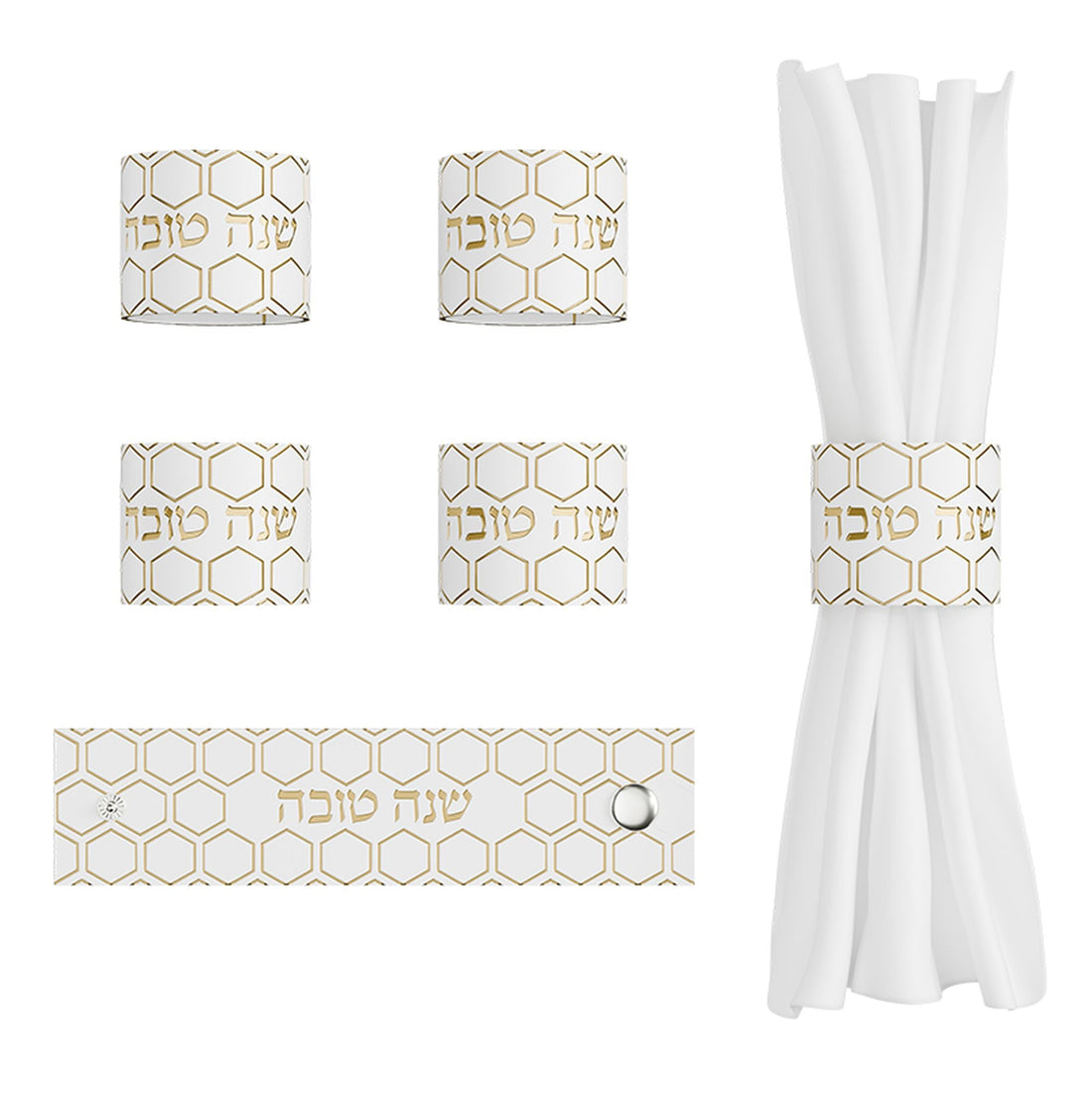 Honeycomb Rosh Hashanah Napkin Rings