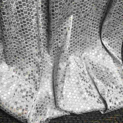 Silver PATIO Jacquard Print Metallic - Custom Tablecloths
