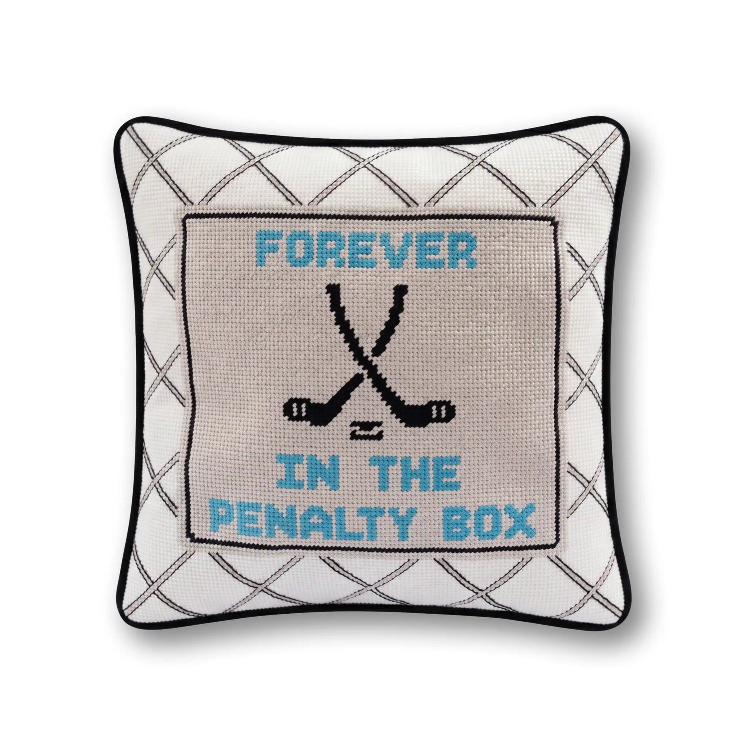 Penalty Box Needlepoint Pillow