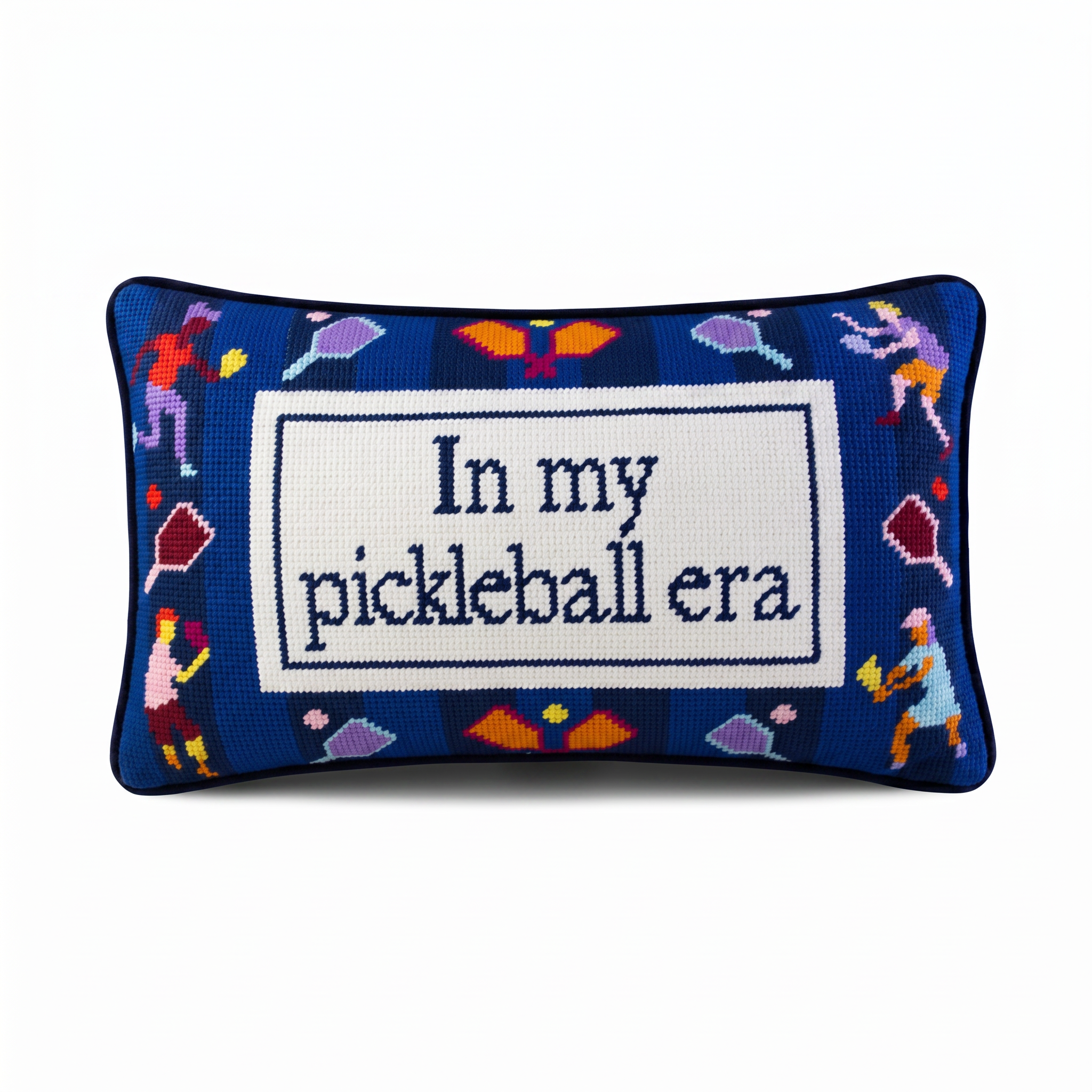 Pickleball Era Needlepoint Pillow