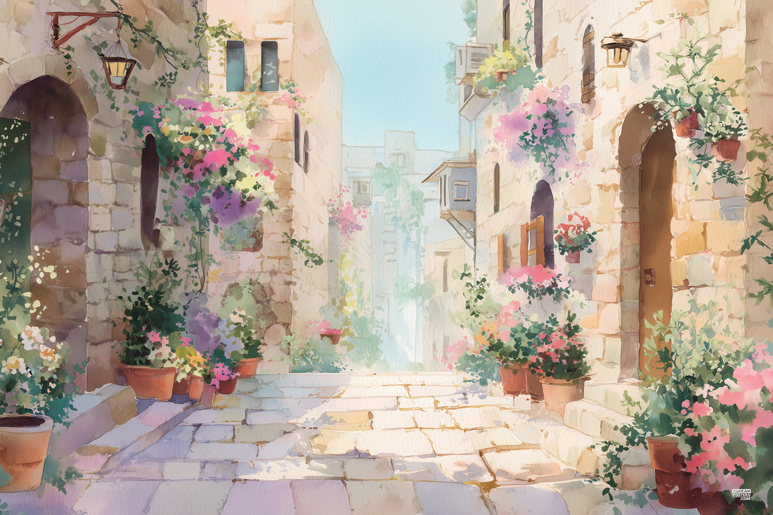 Pastel Alley Sukkah Mural
