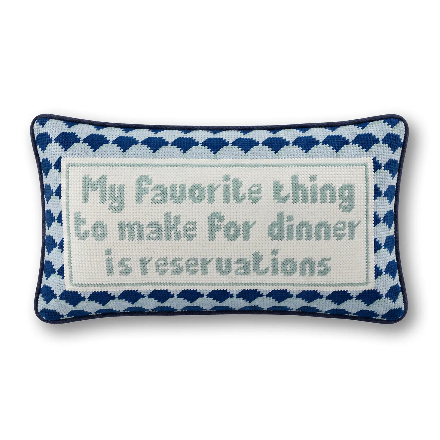 Reservations Needlepoint Pillow