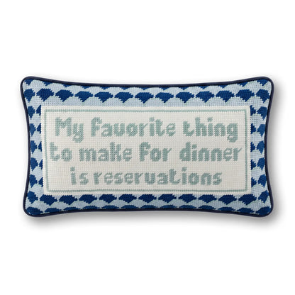 Reservations Needlepoint Pillow