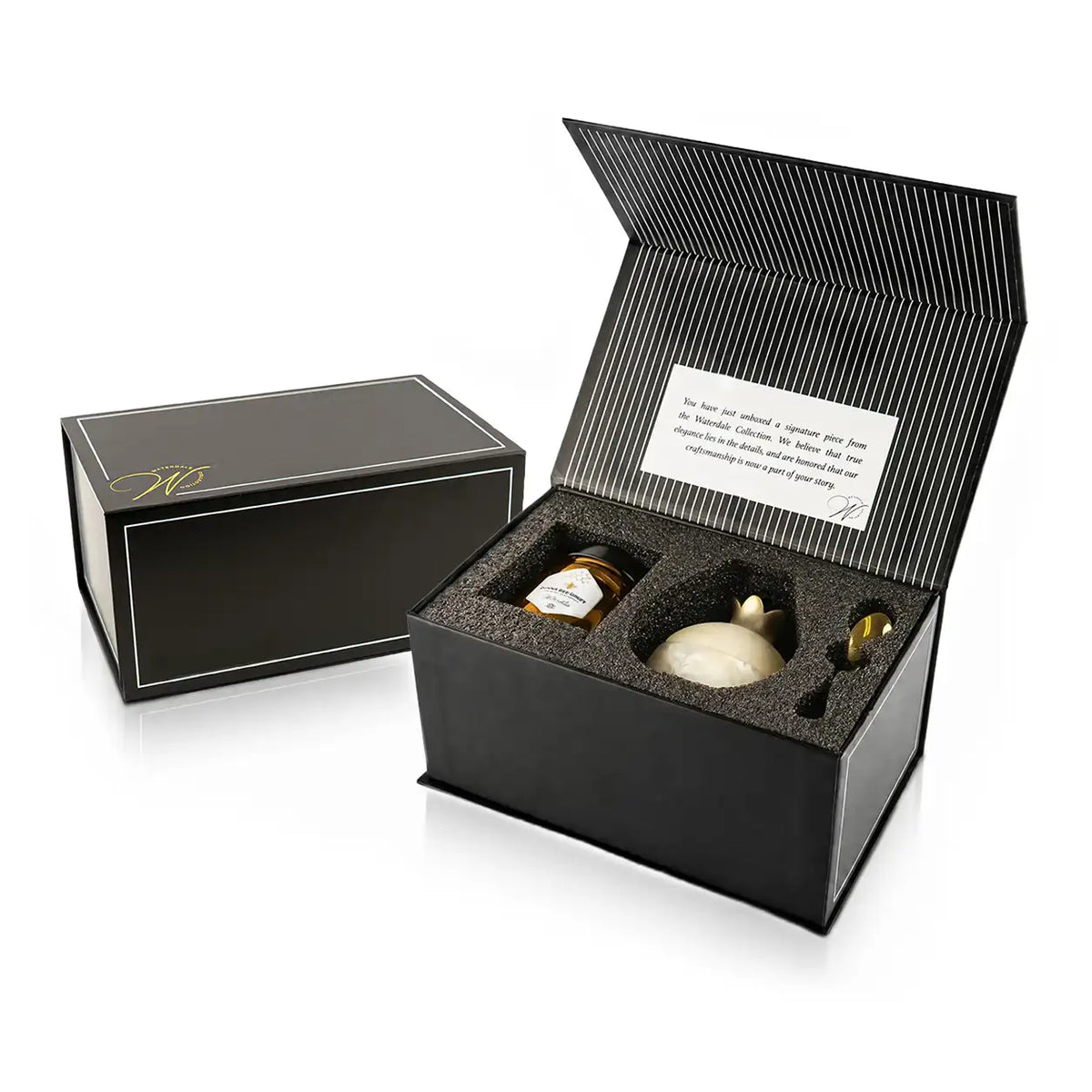 Gourmet Honey &amp; Resin Honey Dish Pomegranate Gift Set