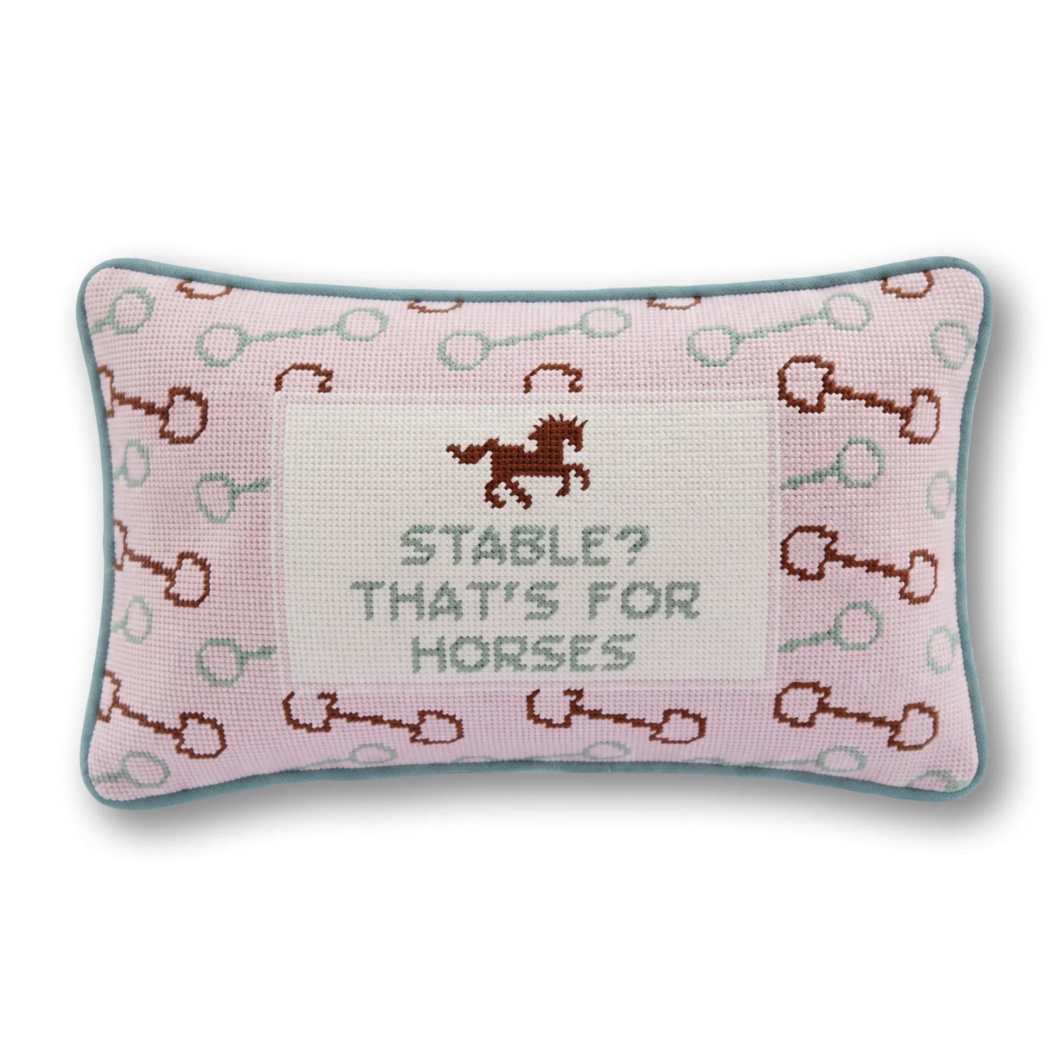 Stable Needlepoint Pillow