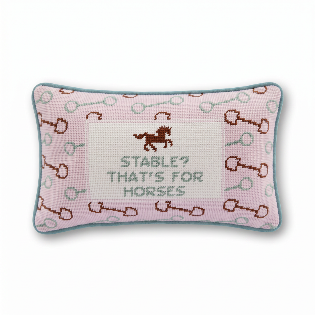 Stable Needlepoint Pillow