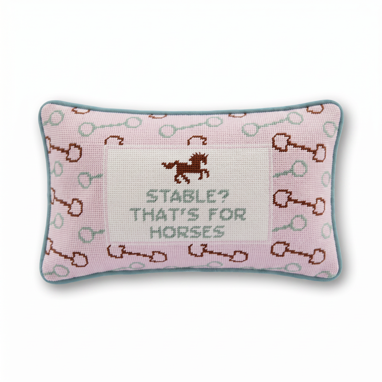 Stable Needlepoint Pillow