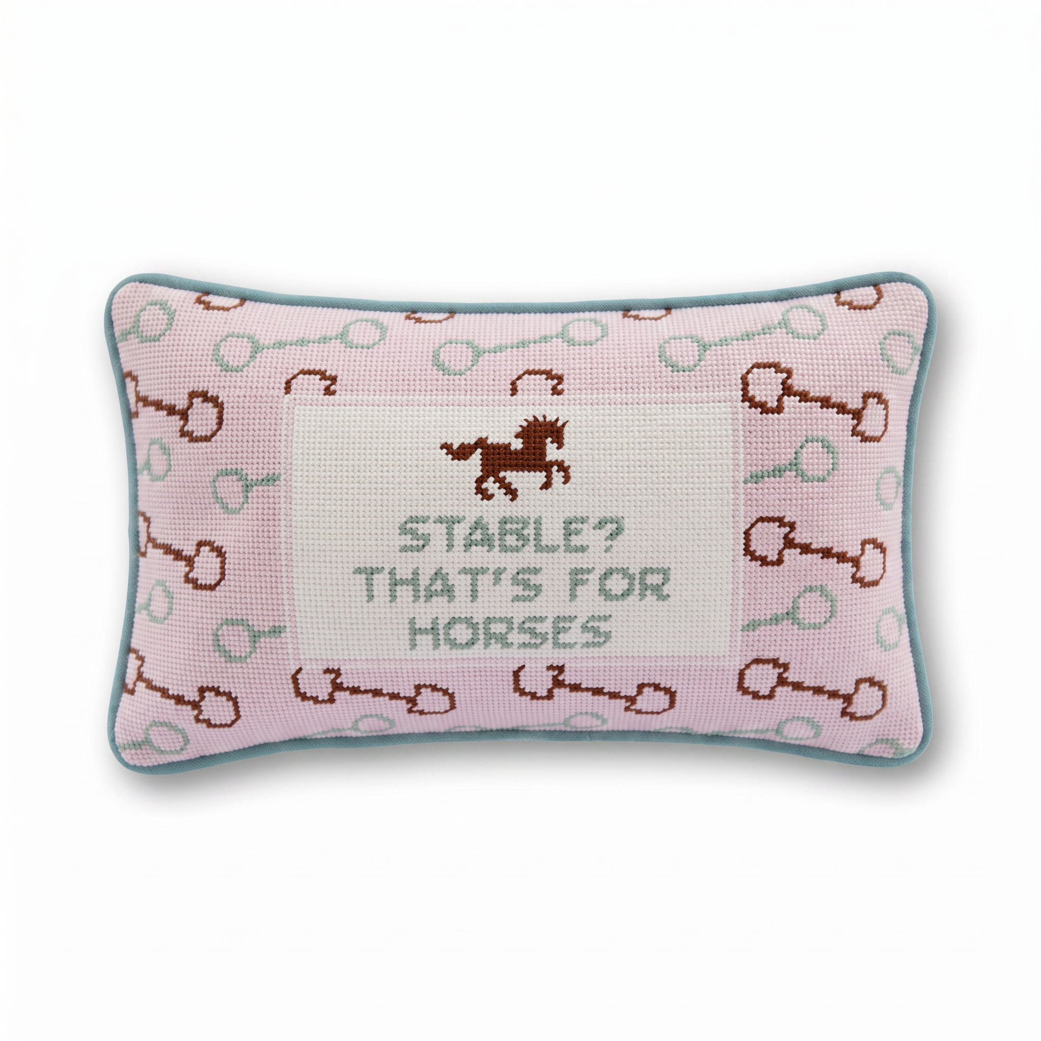 Stable Needlepoint Pillow