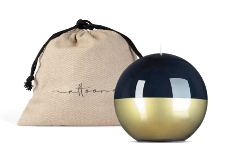 ALTOONA “Metallic” Candle Sphere BLACK/GOLD