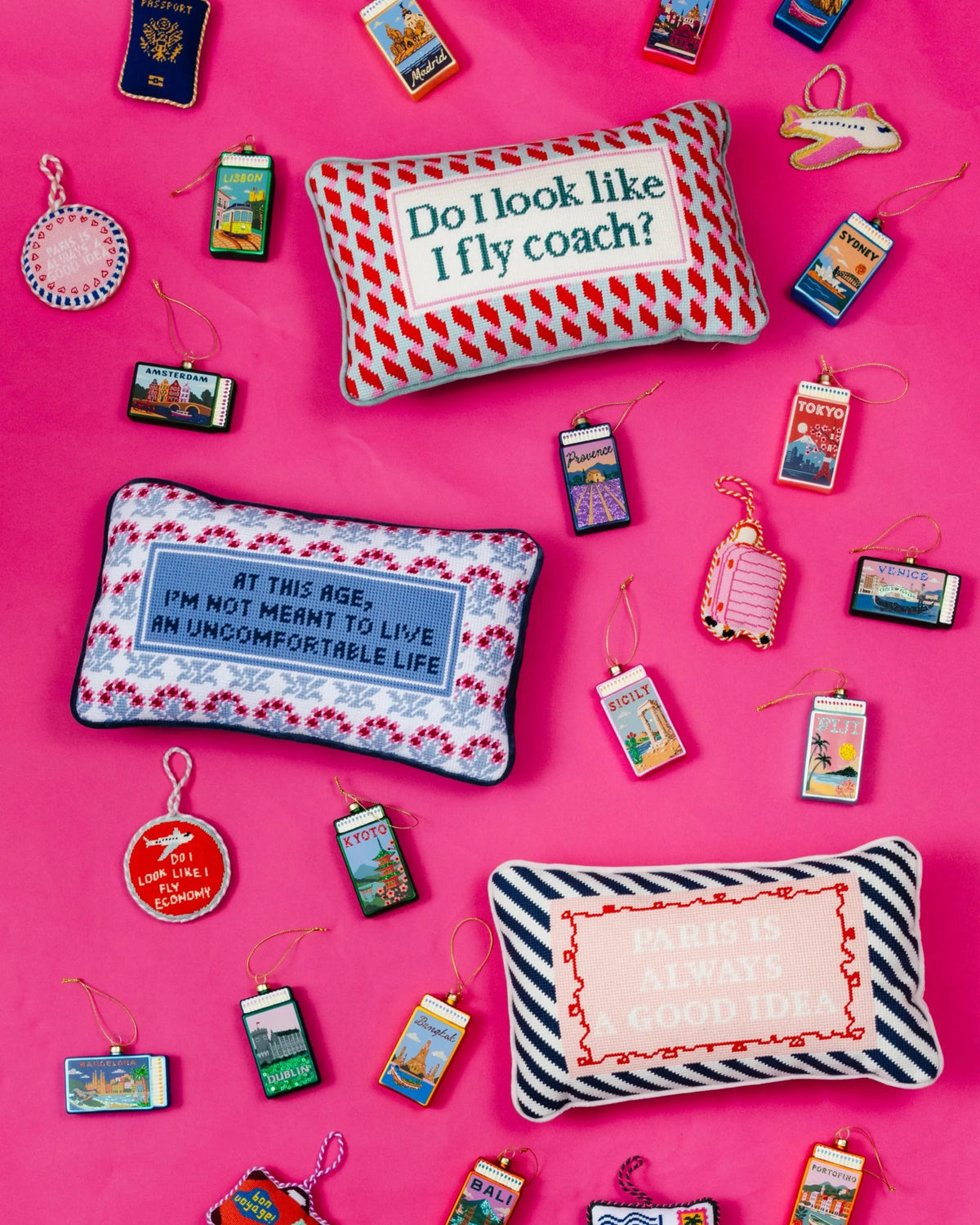 Paris Needlepoint Pillow