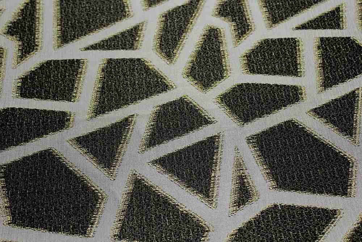 Midnight Triangle Metallic Jacquard - Custom Tablecloths
