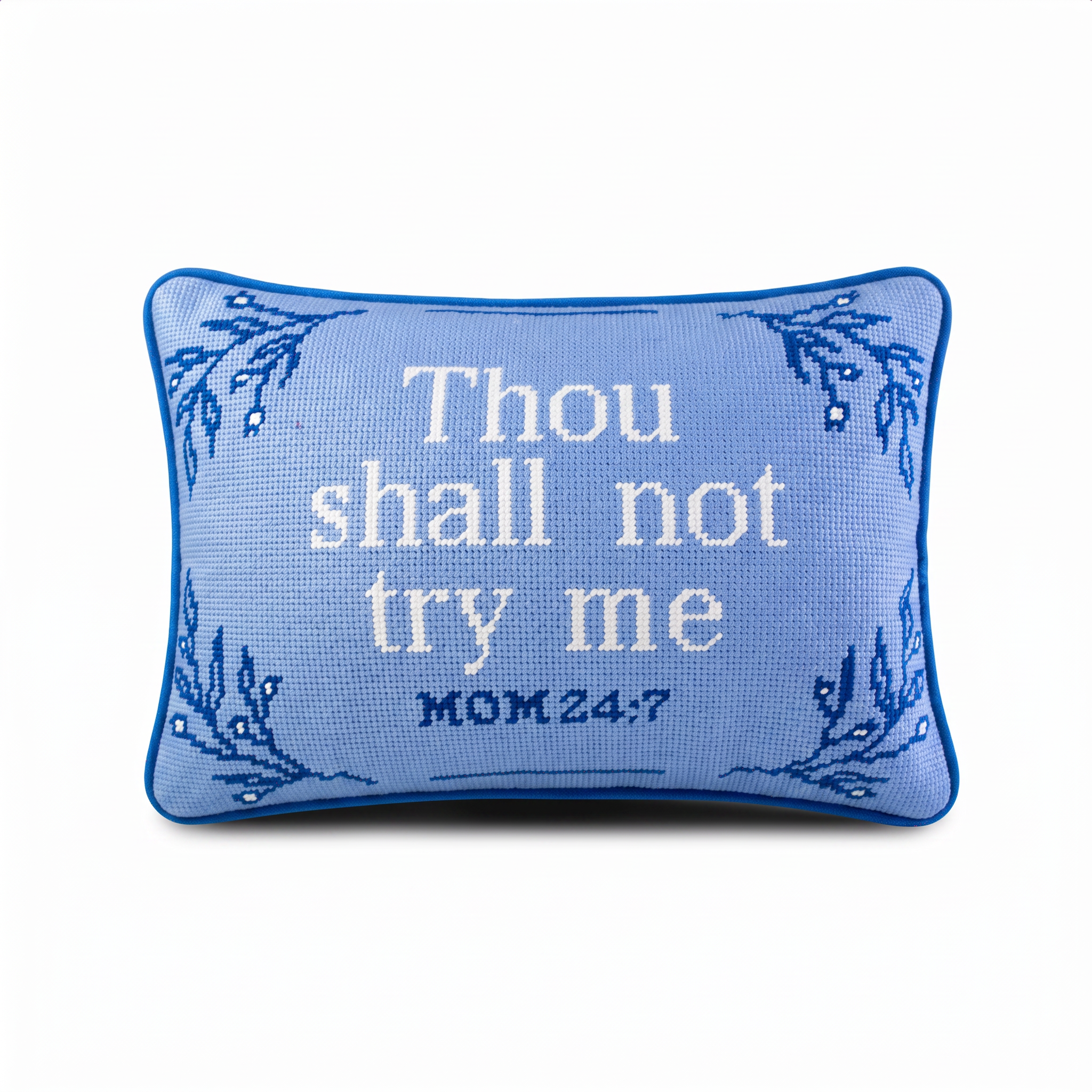 Try Me Needlepoint Pillow