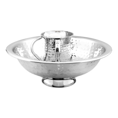 Wash Bowl &amp; Cup Set Hammered Design