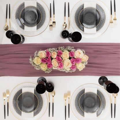 Disposable Tableware Plastic Black Gold Rim Transparent Hamm: 240pcs for 30 People