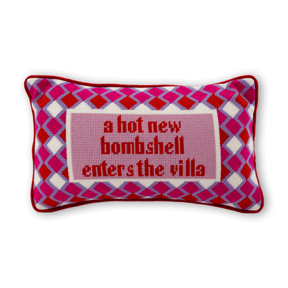 Hot New Bombshell Needlepoint Pillow