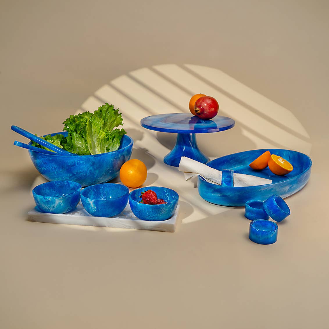 Radiant Resin 12&quot; Salad Bowl - Blue