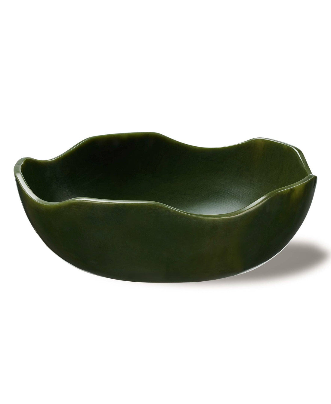 Wavy Resin Bowl: green / Large 13&