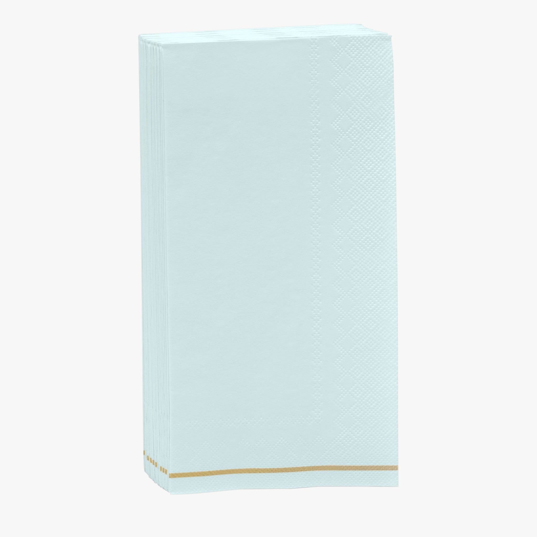 Mint with Gold Stripe Paper Napkins - 3 available sizes
