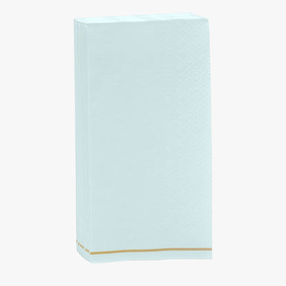 Mint with Gold Stripe Paper Napkins - 3 available sizes