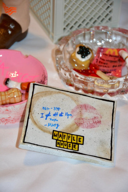 USED DINER NAPKIN COASTER