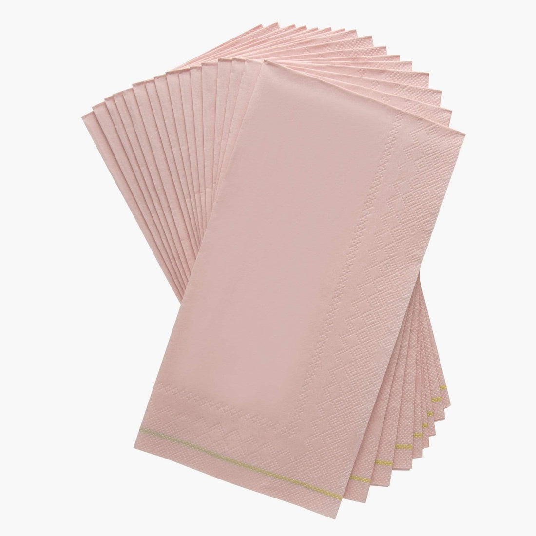 Blush with Gold Stripe Paper Napkins - 3 available sizes