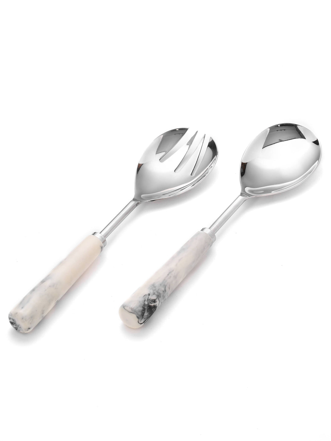 Gold Plated Metal & Resin Salad Server 2- Piece Set (12)