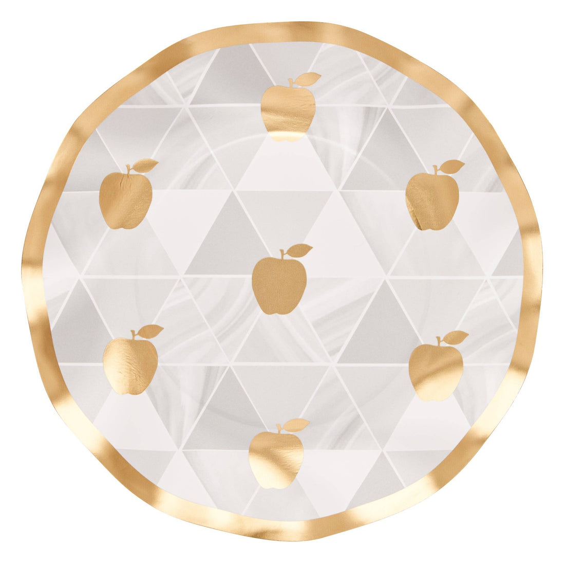 Golden Apple Wavy Paper Salad Plate/8pk