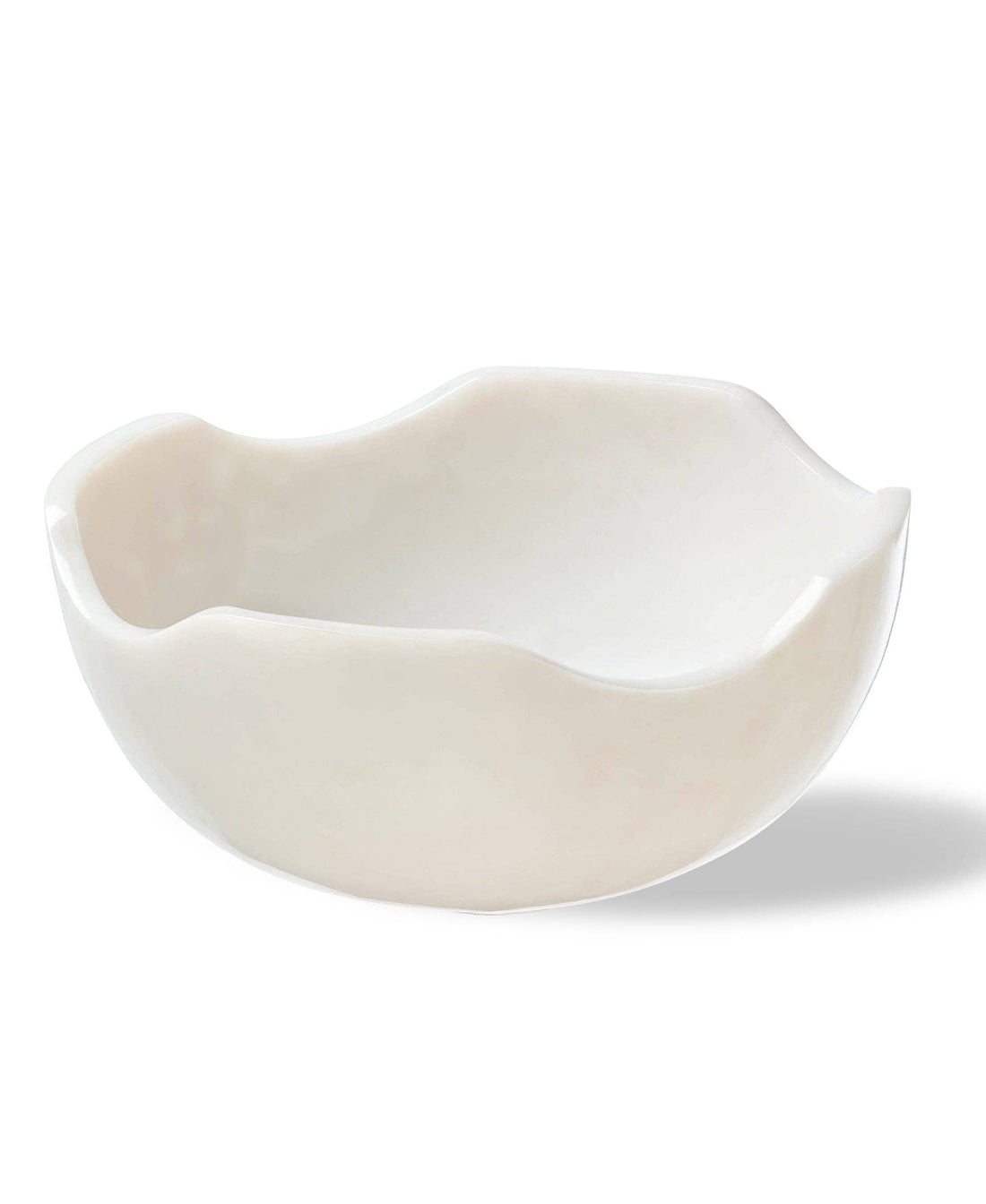 Wavy Resin Bowl 10&quot; X 4&quot;: White / Small 10&