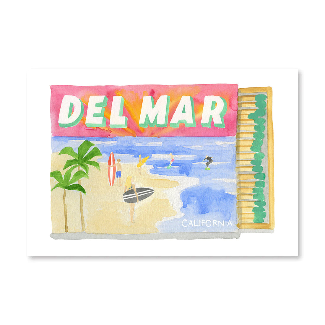 Del Mar Matchbook Art Print