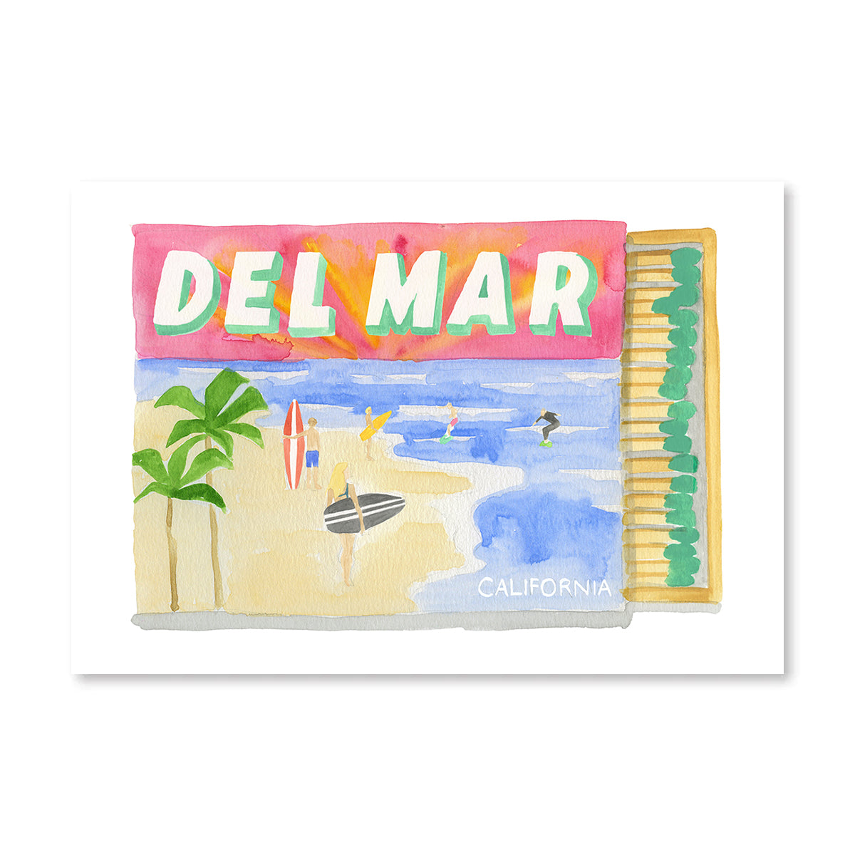 Del Mar Matchbook Art Print
