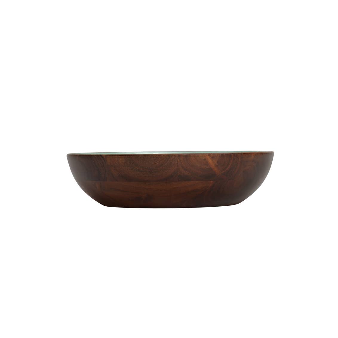 Godinger Green Textured Enamel &amp; Wood Salad Bowl