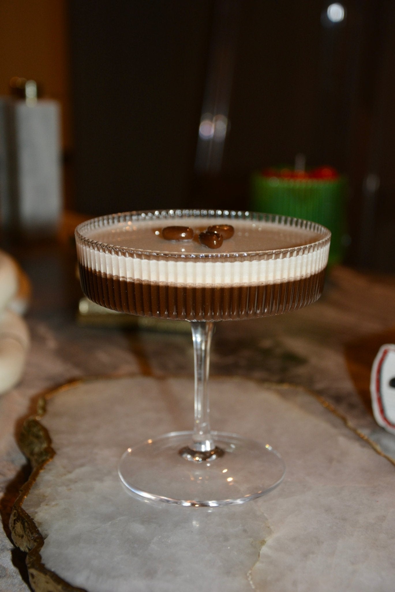FAUX ESPRESSO MARTINI DECOR