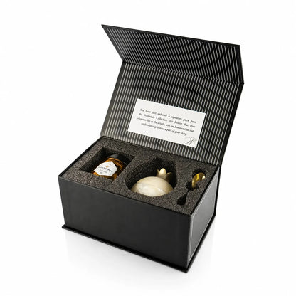 Gourmet Honey &amp; Resin Honey Dish Pomegranate Gift Set