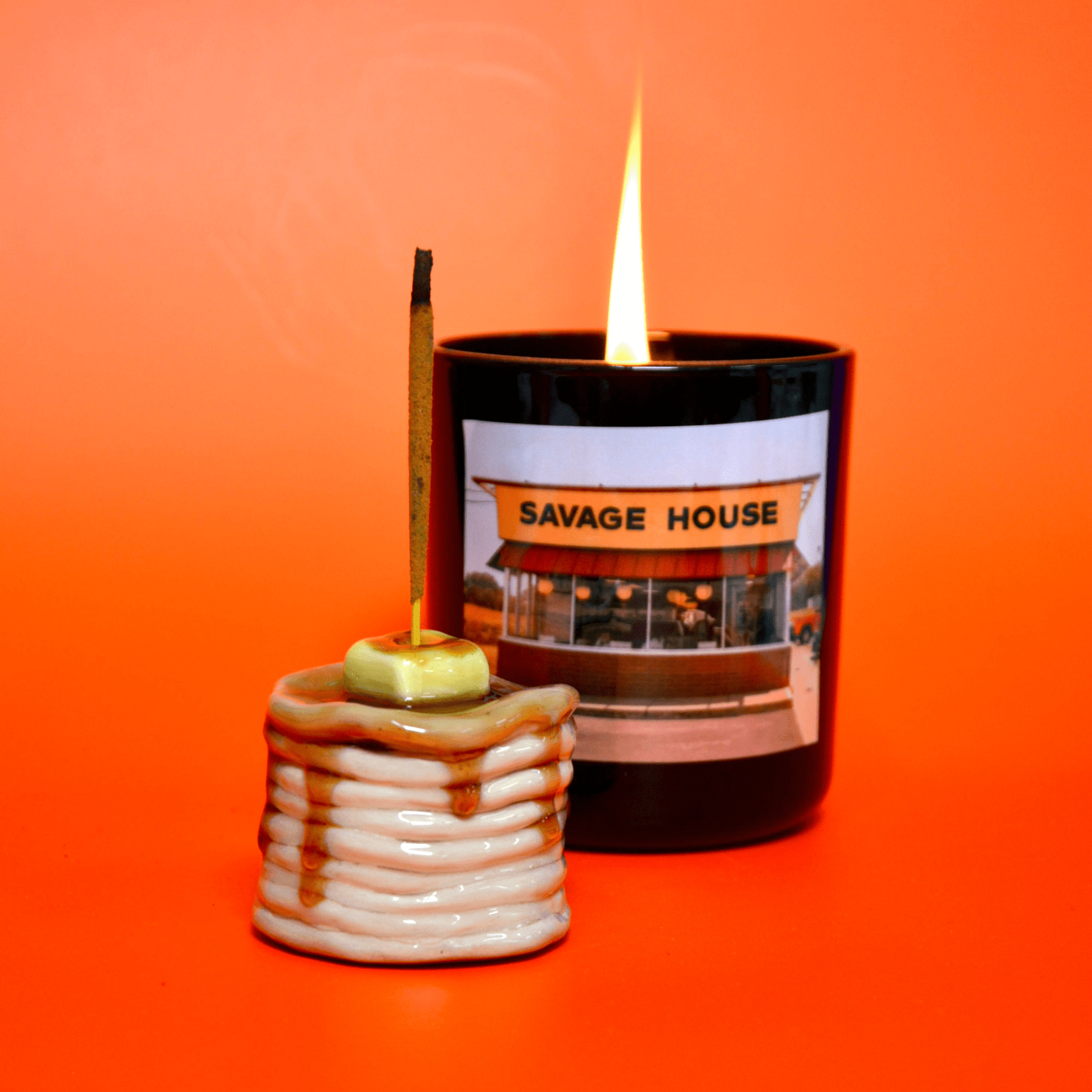 PANCAKE STACK INCENSE HOLDER