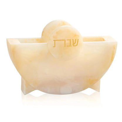 Round Shabbos Resin Napkin Holder