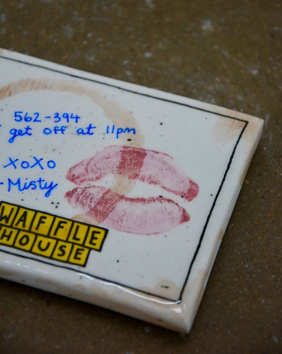 USED DINER NAPKIN COASTER