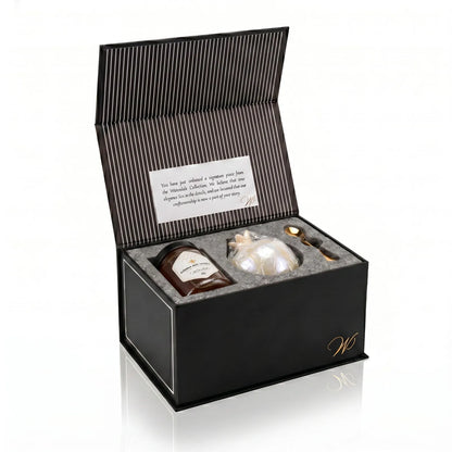 Gourmet Honey &amp; Resin Honey Dish Pomegranate Gift Set