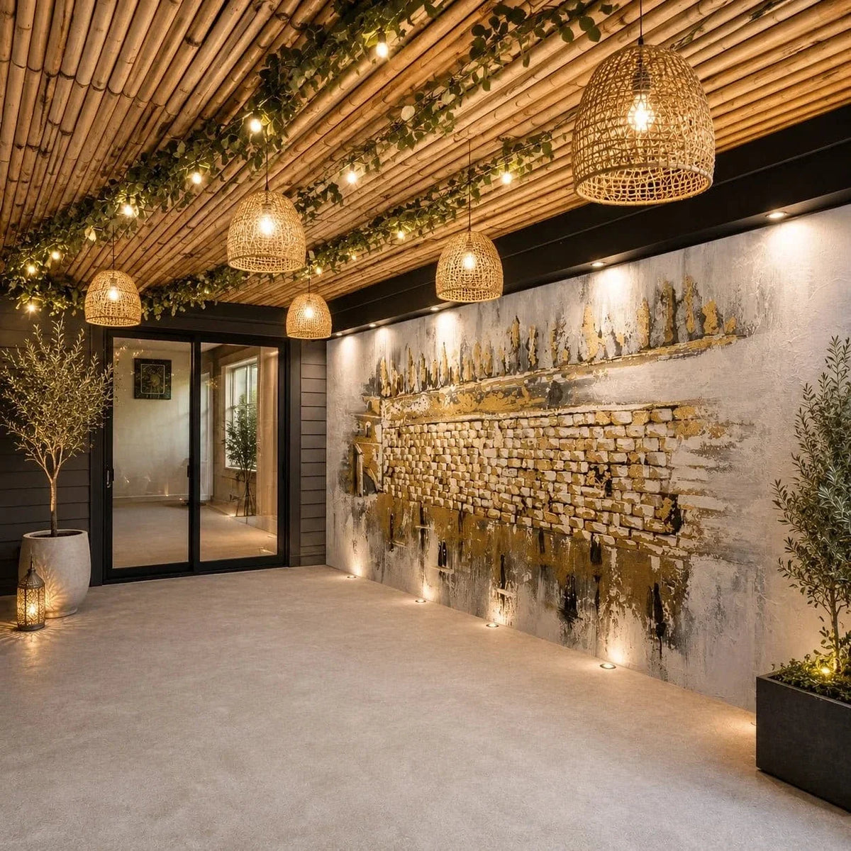 Kosel at Winter Vinyl Sukkah Decoration