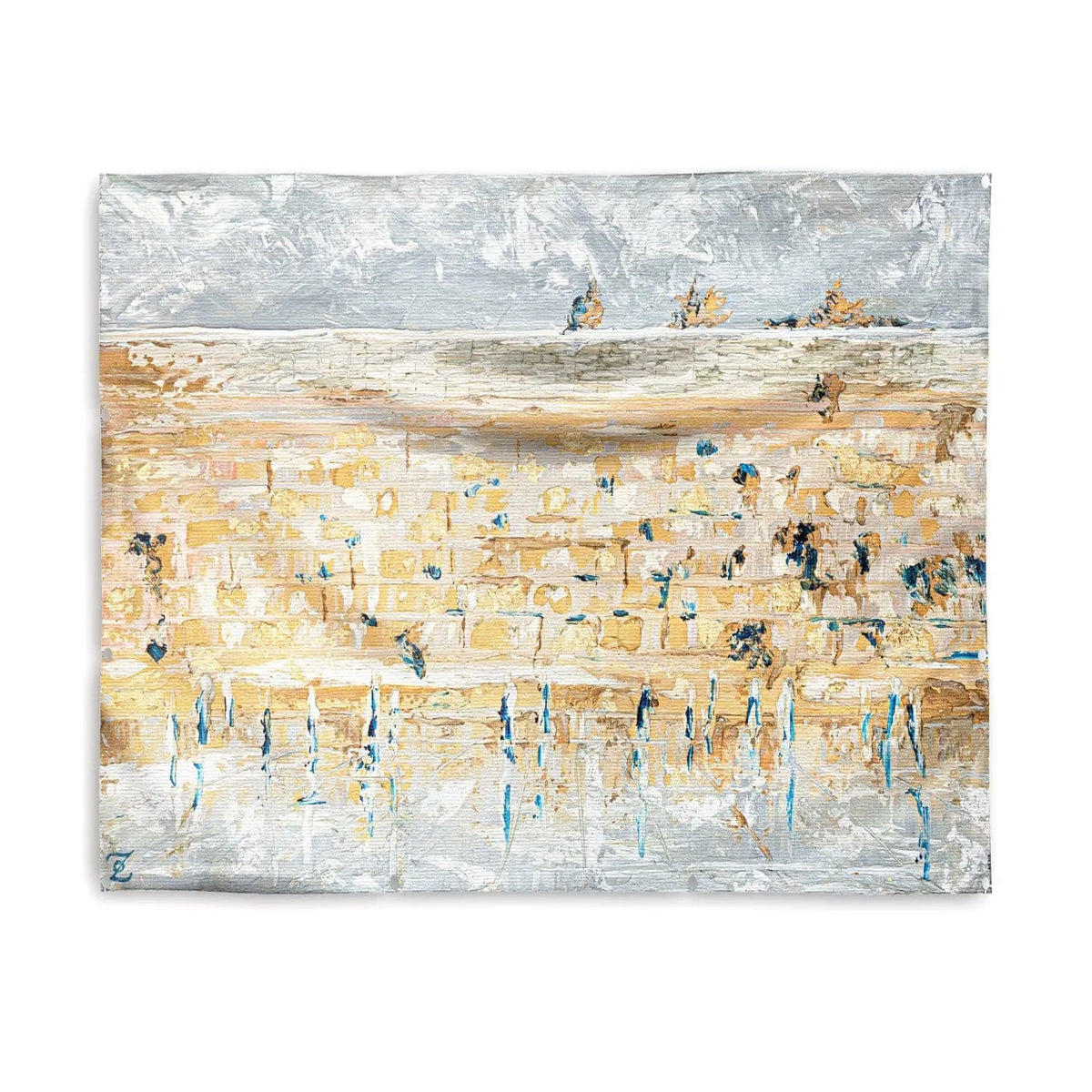 Kosel of Gray &amp; Gold Vinyl Sukkah Decoration