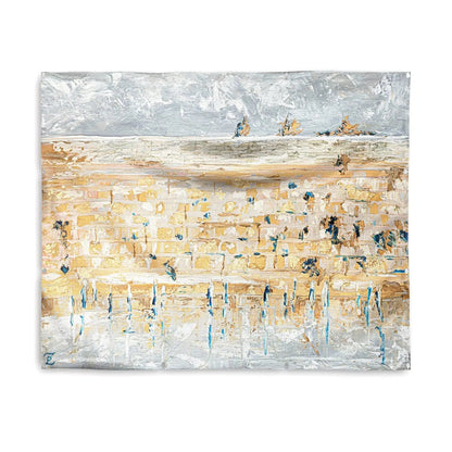 Kosel of Gray &amp; Gold Vinyl Sukkah Decoration