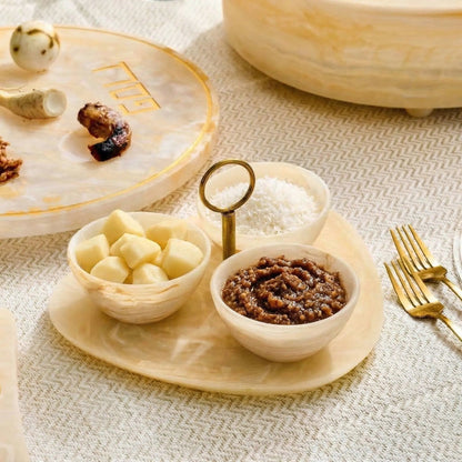 Resin Round Dip Bowl Set