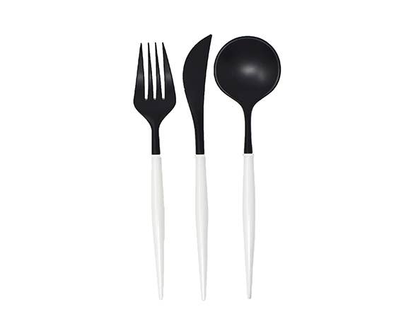 Bella Cutlery Black/White Handle/Bulk Case of 36