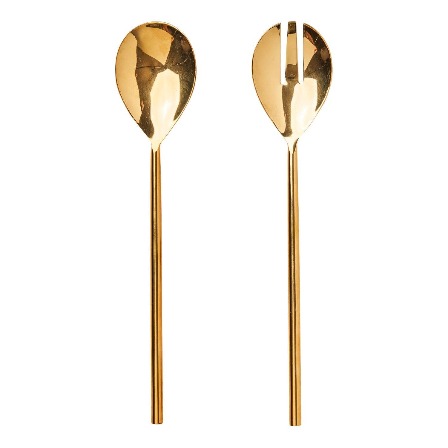 Polished Gold Serving Utensils | Set of 2