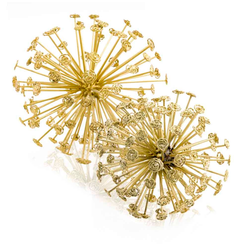 Remolino Starburst Gold Spheres - Set of 2