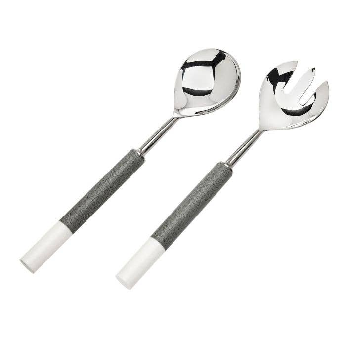 2pc Two-tone Salad Server Set