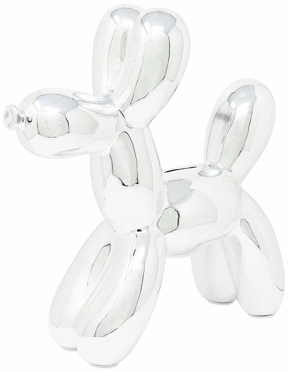 Chrome Balloon Dog Piggy Bank - 12&quot; tall