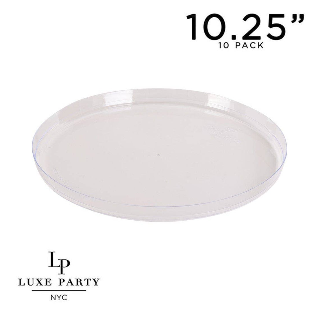 Round Clear Walled Plastic Plates | 10 Pack